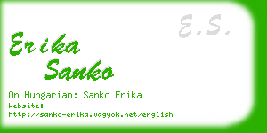 erika sanko business card